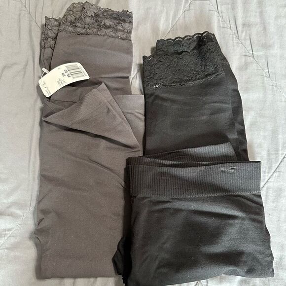Ambiance & Active Basic Woman’s seamless leggings bundle of 2 - Picture 1 of 7